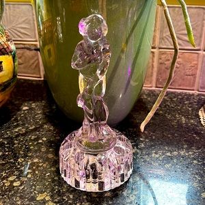 Vintage Cambridge Glass Bashful Charlotte Flower Frog